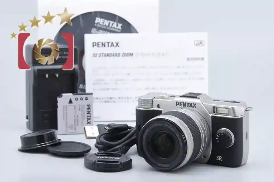 "Shutter count 179" PENTAX Q7 Silver 12.4 MP Digital Camera 5-15 Lens