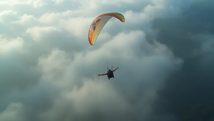 Pengembaraan Sungai Berkabus Paraglider