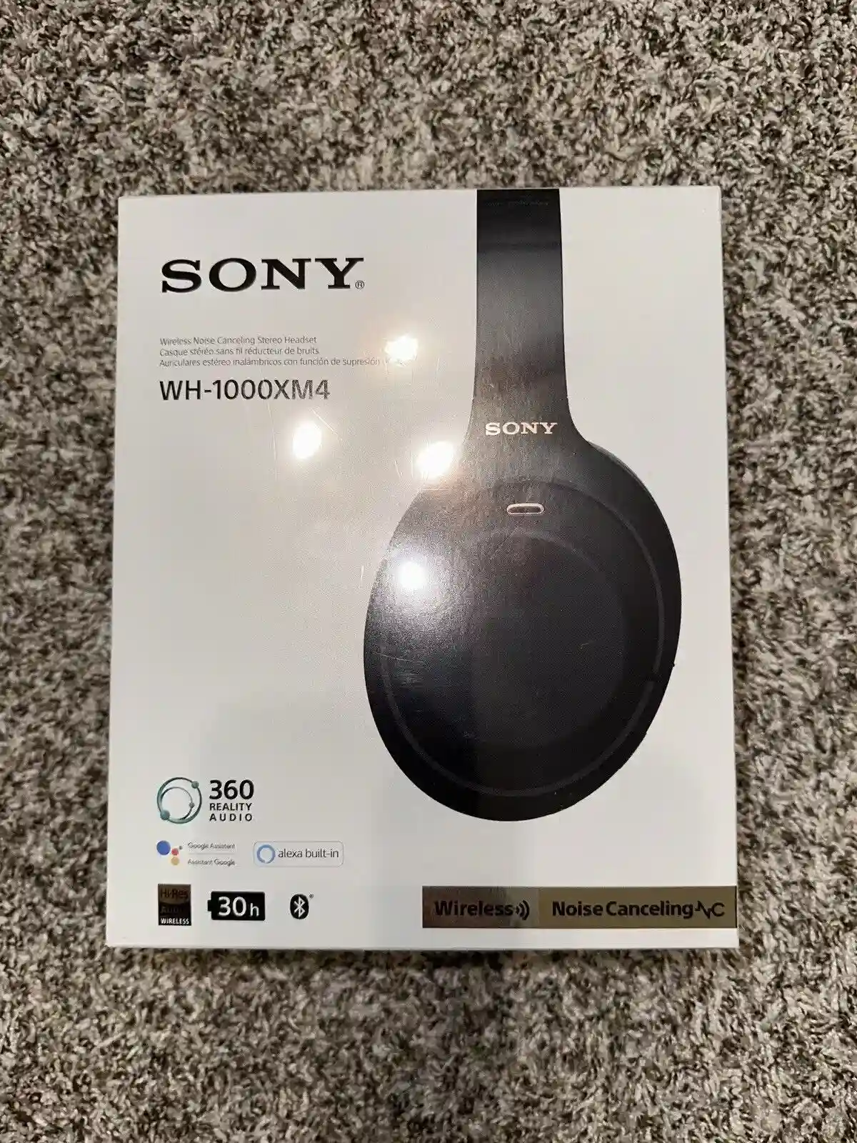 SONY WH-1000XM4 NOISE CANCELING OVERHEAD BLUETOOTH WIRELESS HEADPHONES BLACK