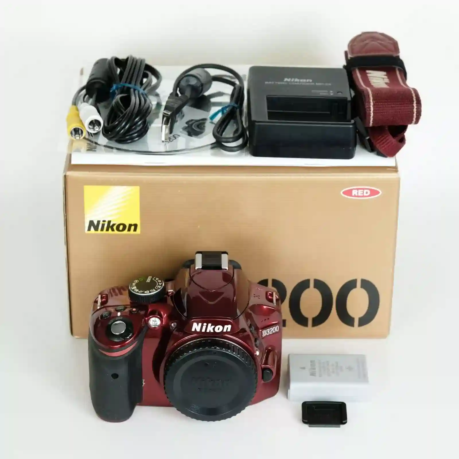 New ListingNikon D3200 24.2MP Digital Camera red Body Japan oki10