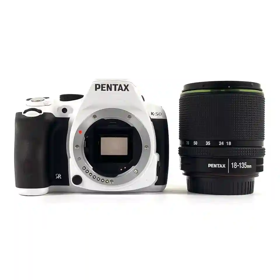 New ListingPENTAX Pentax K K-50 16.3MP Digital SLR Camera - White