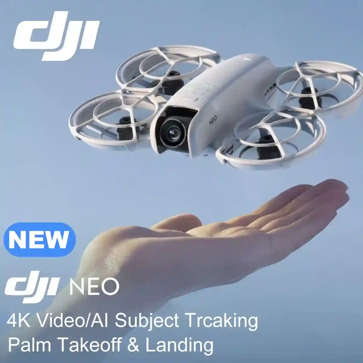 DJI Neo Self-Flying Drone with 4K UHD Camera Mini Drone Palm Takeoff AI Tracking