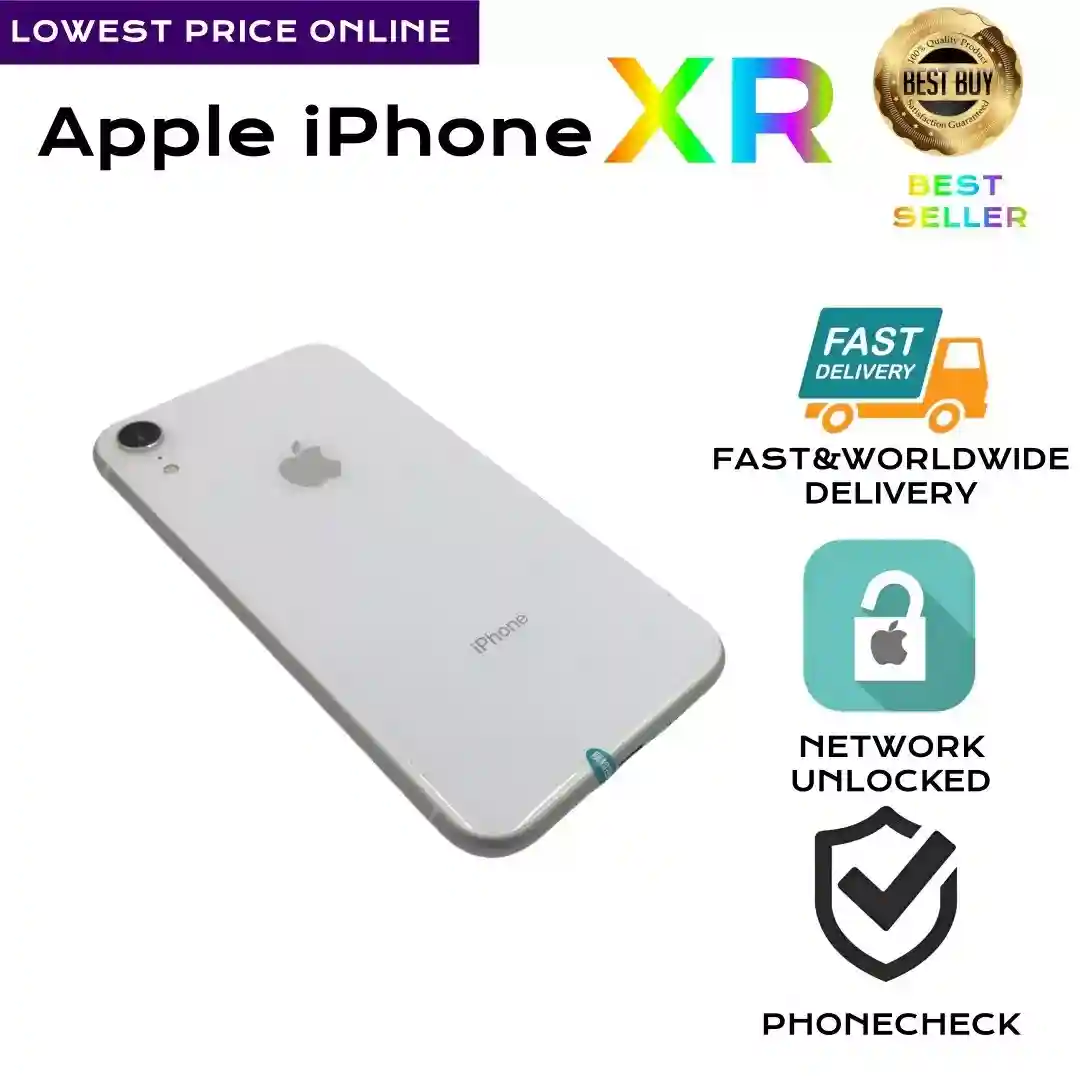 Apple iPhone XR-128GB-6.1-inch 4G LTE GSM Unlocked Smartphone USED-Excellent 9wr