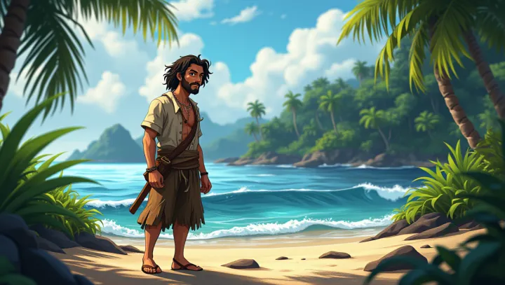มหากาพย์การเดินทางบนเกาะแบบเคลื่อนไหวของ Robinson Crusoe