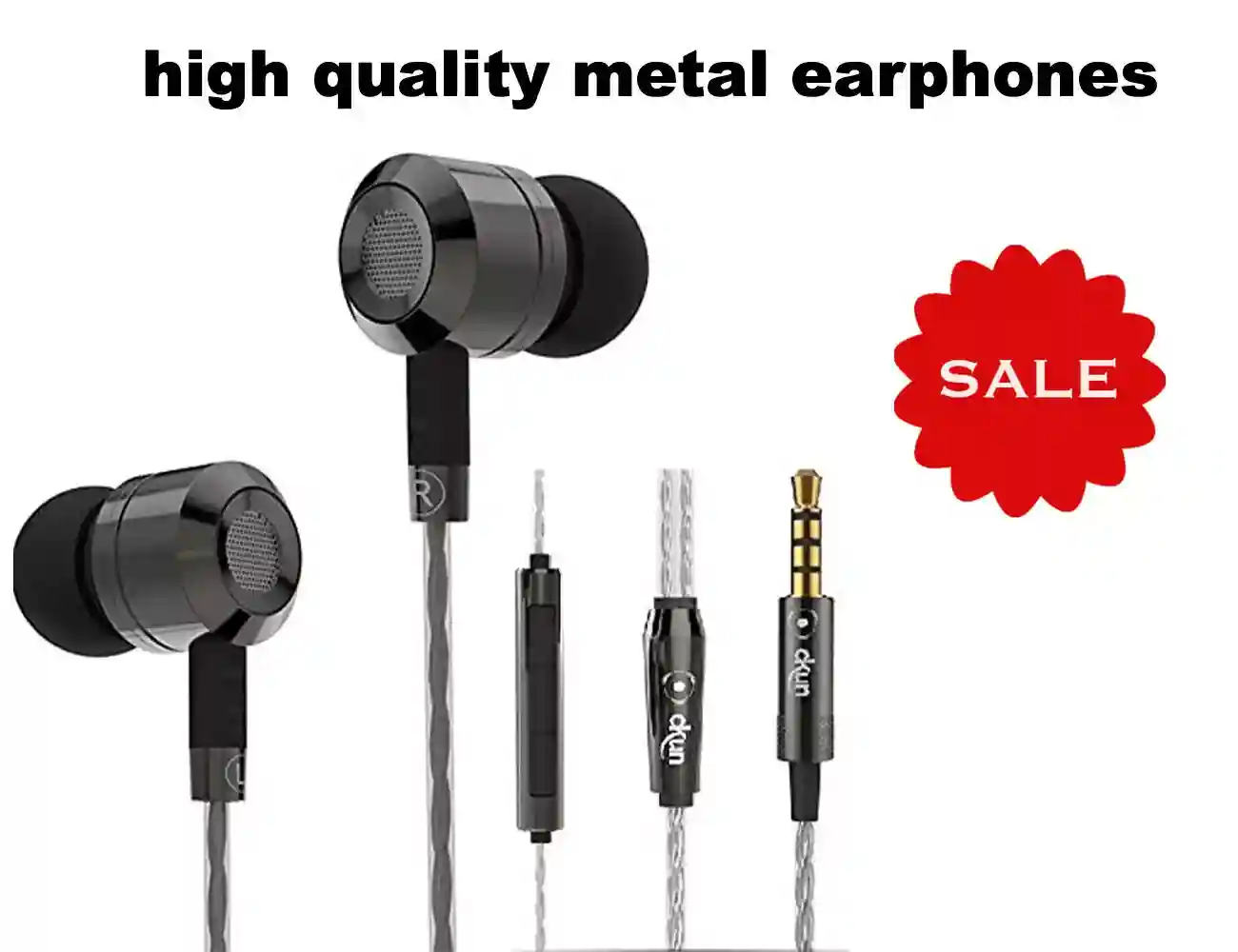 New ListingNew Model Universal Earphones Metal In Ear Headphones Noise Isolating Design