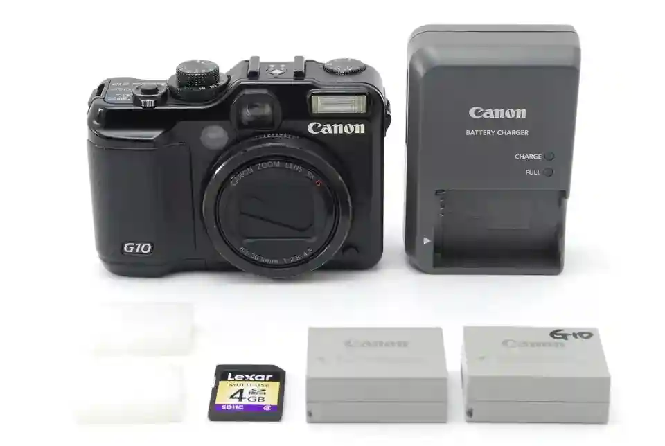 New Listing[N MINT w/Two Battery]Canon PowerShot G10 14.7MP Digital Camera Black From JAPAN