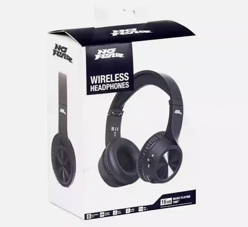 No Fear Wireless Headphones Bluetooth & 3.mm Black USB Type-C