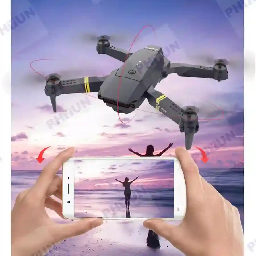 Drone WIFI FPV 4K Dual Cameras 2 Battery Foldable Selfie RC Quadcopter Drone 4ch