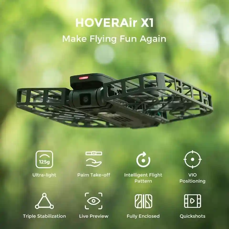 HOVERAir X1 Self-Flying Camera Pocket-Sized Drone HDR Video Capture Outdoor Shot