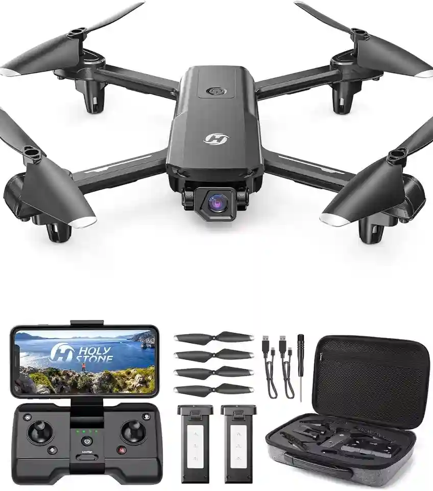 New ListingHoly Stone HS155 Drone with Camera, Less Than 3.5 oz, GPS Black