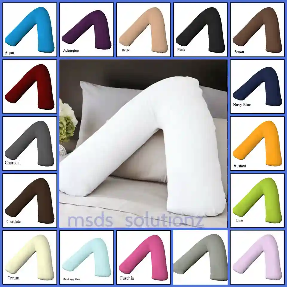 V Shaped Pillow & Pillowcase - Cover ~ Orthopedic Nursing Pregnancy Baby Support