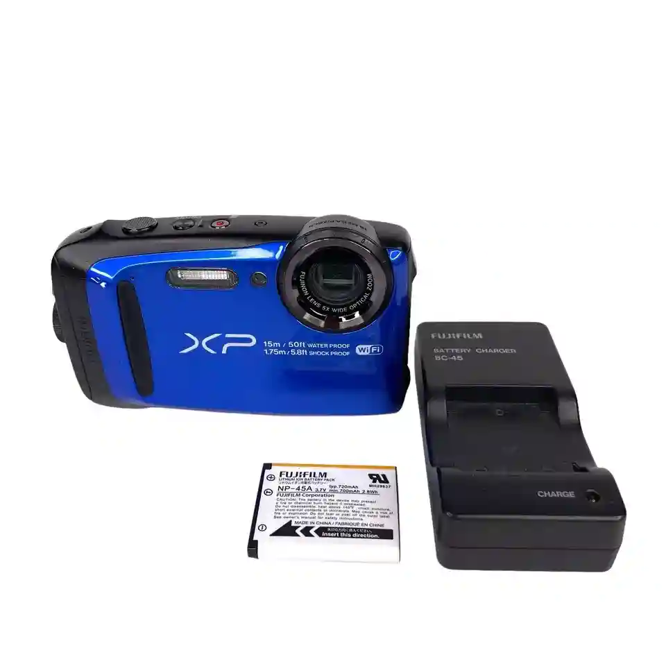 New ListingFujifilm XP95 16.4 MP Waterproof Digital Camera Digicam Bundle - Blue Tested**