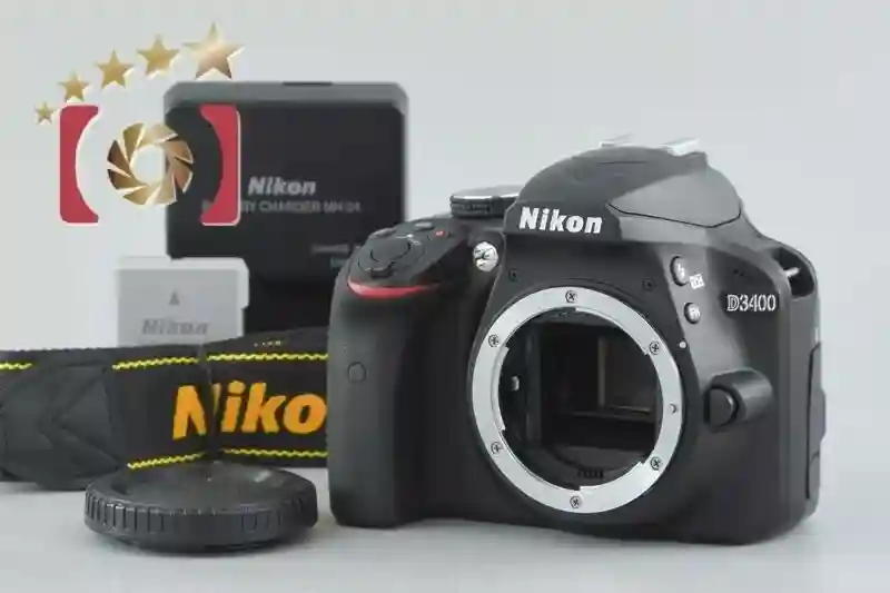 "Shutter count 1,319" Nikon D3400 Black 24.2 MP DSLR Camera