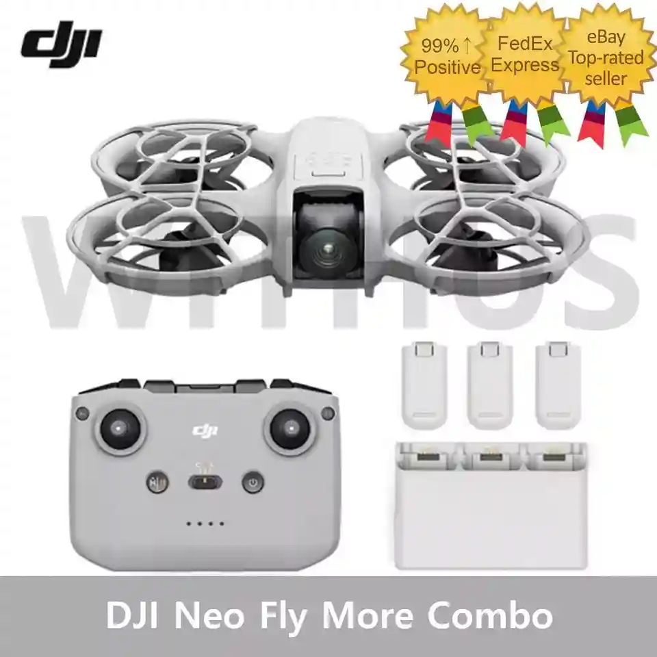 New ListingDJI Neo Fly More Combo Camera Drone 4K UHD 135g Light & Portable