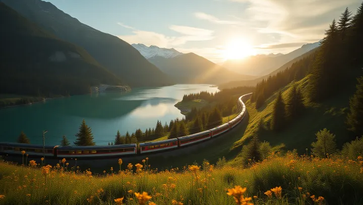 ความงามของธรรมชาติที่บันทึกภาพบนนั่งรถไฟสวิส
