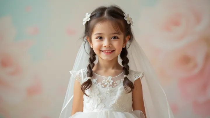 Gaya rambut perkahwinan yang comel untuk Gadis Muda