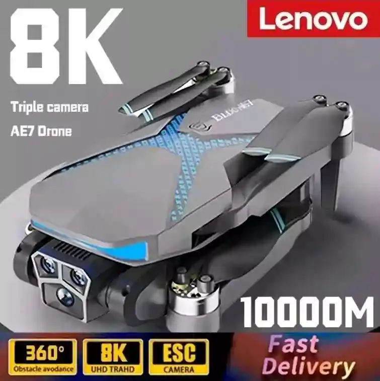 Lenovo AE7 Drone 8K HD Profesional Triple Camera Aerial Photography GPS FPV