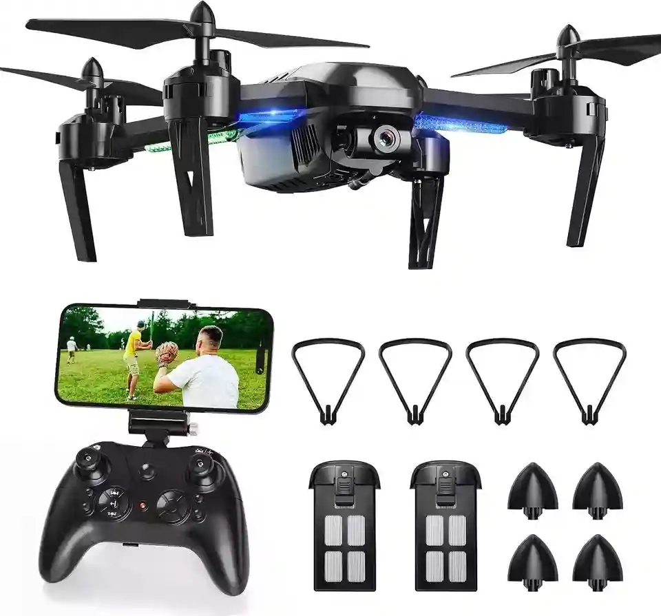 Drone Camera 1080P HD FPV RC Quadcopter with 2.4G WiFi Live Video Batteries C96