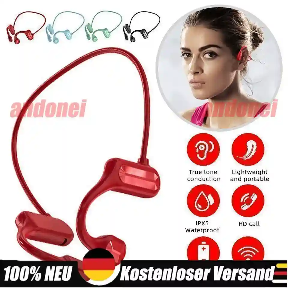 New ListingBluetooth 5.2 Wireless Bone Conduction Headset Open Ear Sport Stereo Headphones