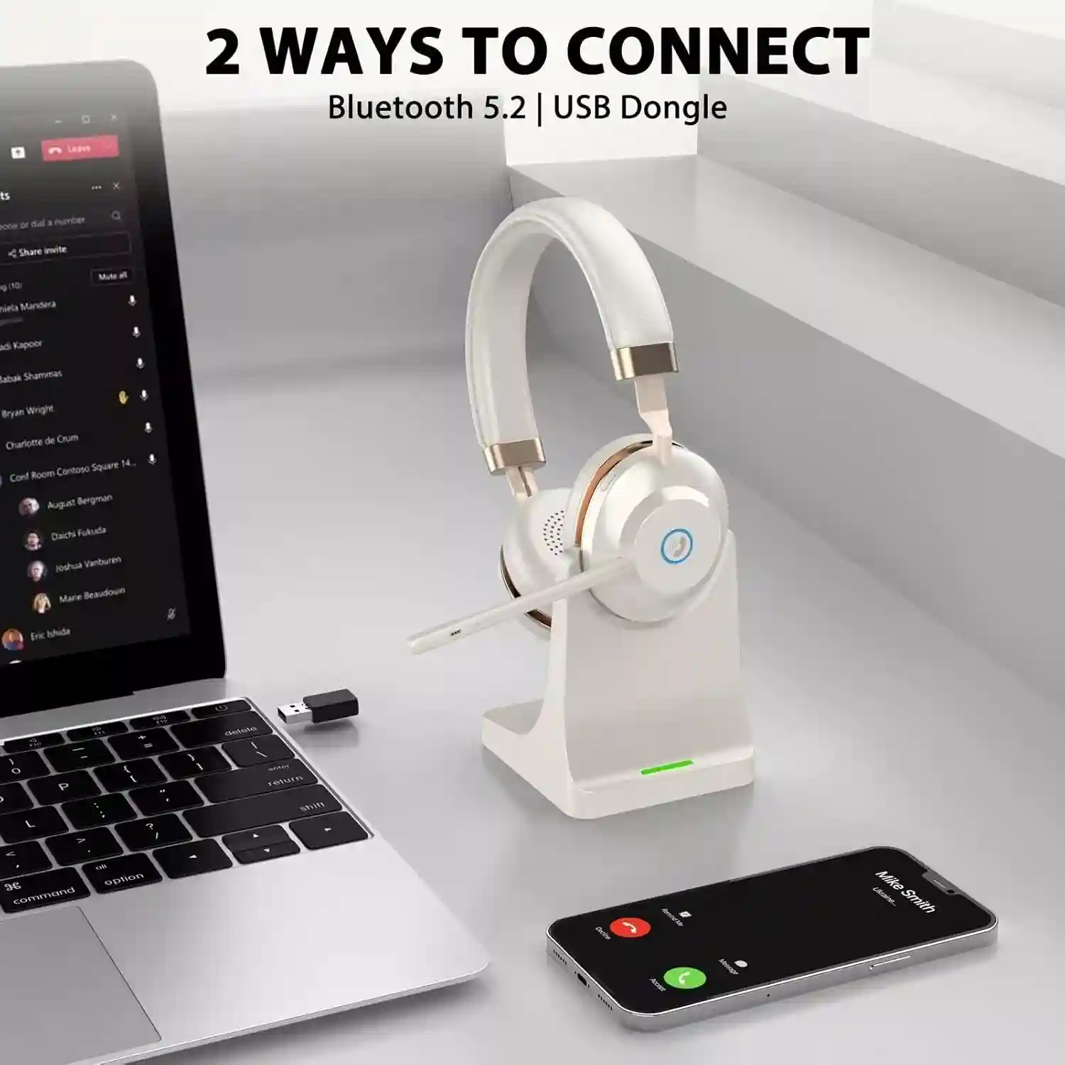 New ListingEarbay Wireless Headset, Headphones Microphone, Mute & Charging Dock DMG BOX