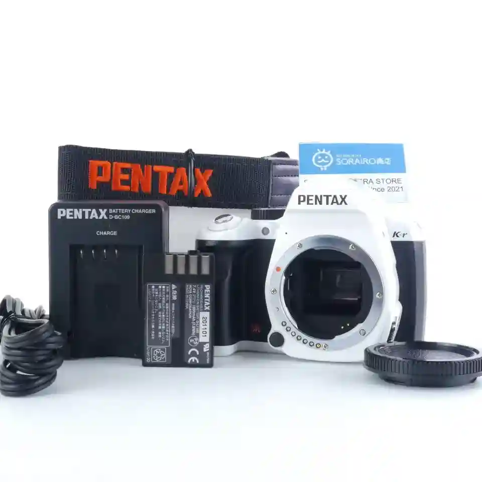 S/C_2,508 Shots! [Mint] PENTAX K K-r White Body 12.4MP Digital SLR Camera JP 129