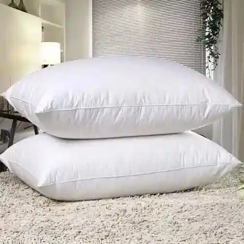 2x 1000gsm Firm Support Pillow Quilted Extra Filled Hotel Quality Pillows Pair