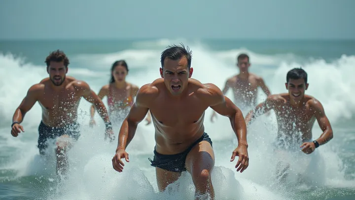 Thrilling Water Race Challenges Athletes