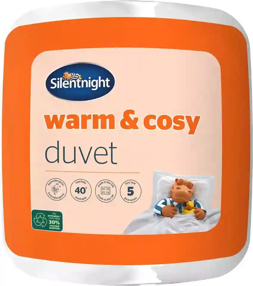 Silentnight Hollow Fibre Duvet 15 Tog - White, Hypoallergenic, Machine Washable