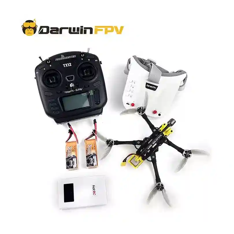 New ListingDarwinFPV Foldable RC FPV Drone F411 15A ELRS AIO 1504 3800KV Brushless Motor