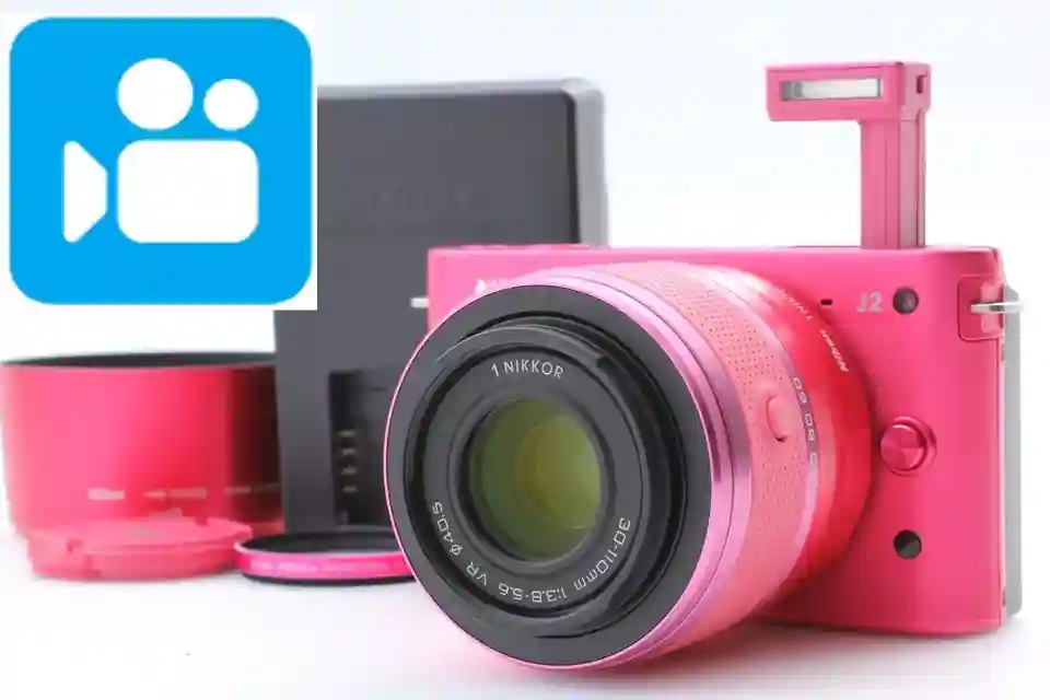 New Listing[Almost MINT] Nikon 1 J2 Pink 30-110mm f/3.5-5.6 From JAPAN