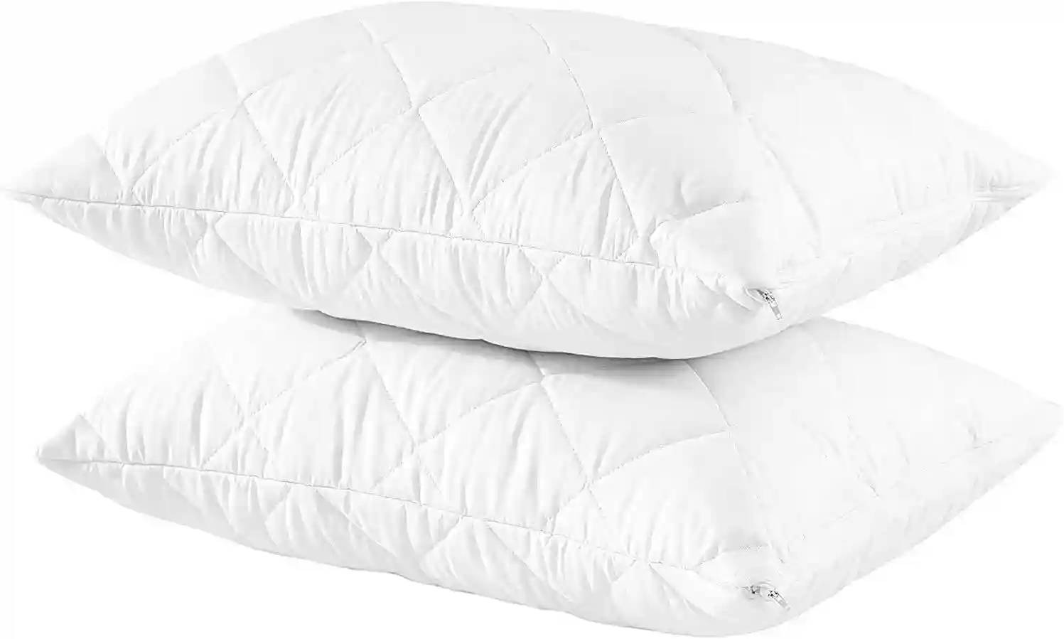 Memory Foam Pillow Pack of 2 Quilted Pillow Nonallergenic Soft Bed Pillow