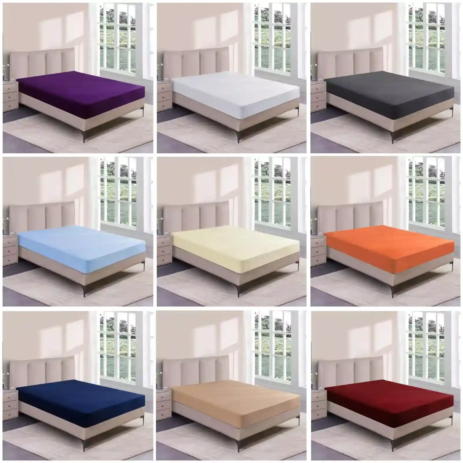 40cm Deep Fitted Sheet Single Double King Super king size Microfiber Bed Sheets