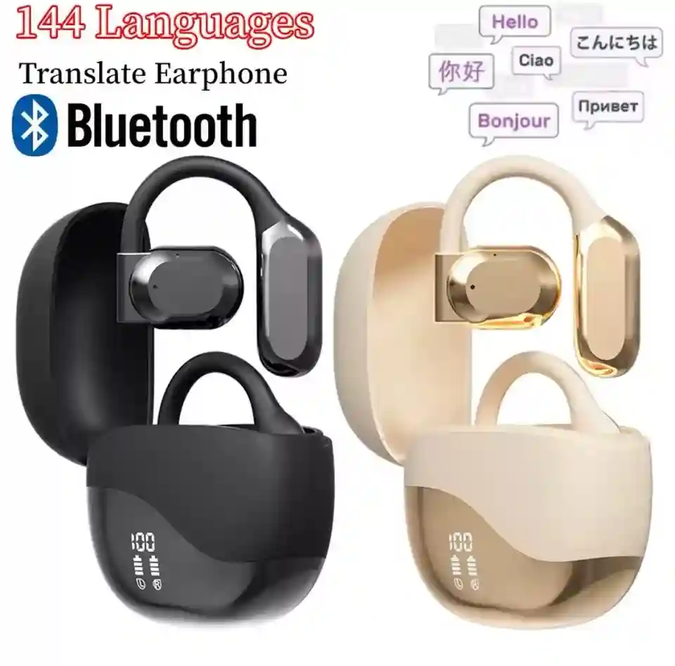 New ListingReal Time Language Translator Earbuds Open Ear AI Translation Earbuds-