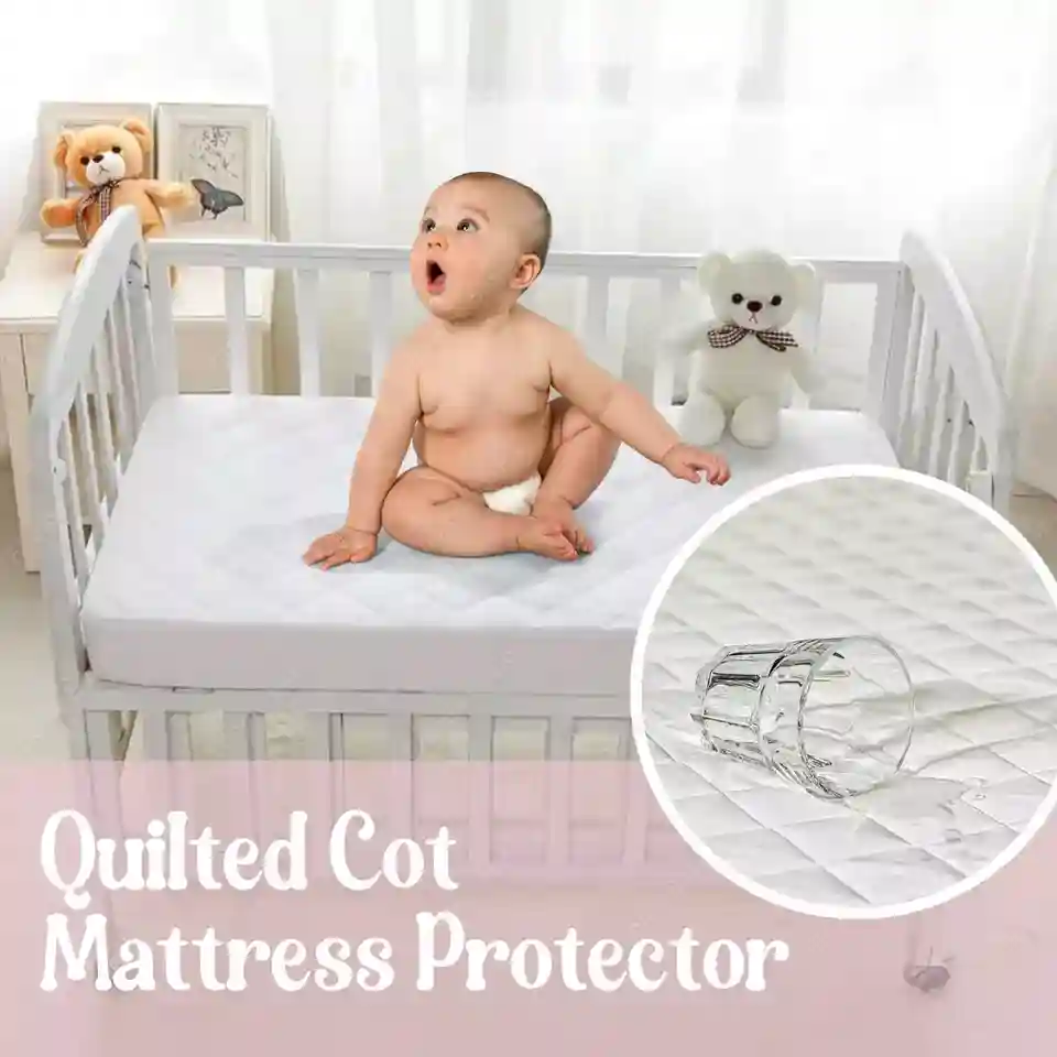 Quilted Cot Mattress Protector 140 x 70 Waterproof Crib Mattress Cover