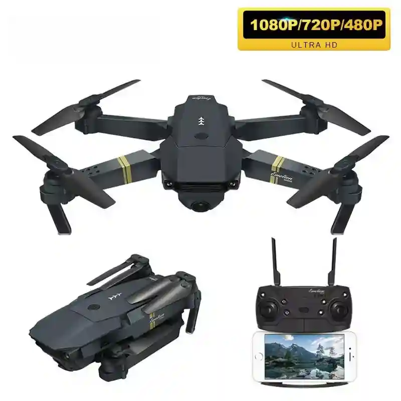 E58 Drones Quadricoptère Télécommandé E58 Caméra HD Grand Angle Drones Pliable