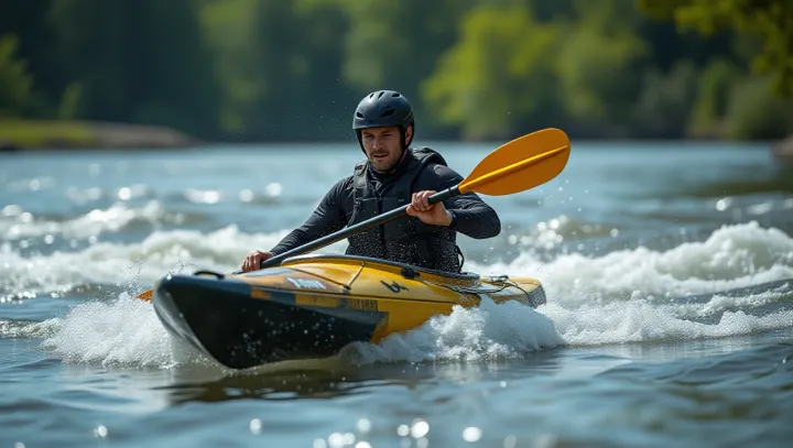 Trải nghiệm cảm giác hồi hộp khi chèo thuyền kayak