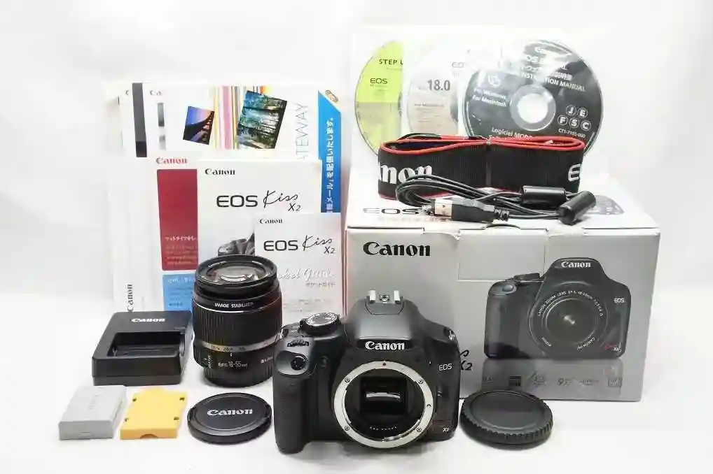 New Listing"1,290 shots" Canon EOS Kiss X2 / Rebel XSi / 450D w/ EF-S 18-55mm IS #241025a