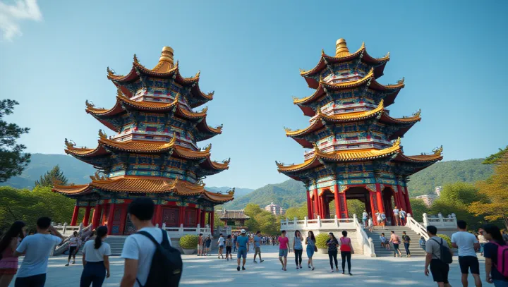สถานที่สําคัญที่โดดเด่น: เจดีย์มังกรและเสือ