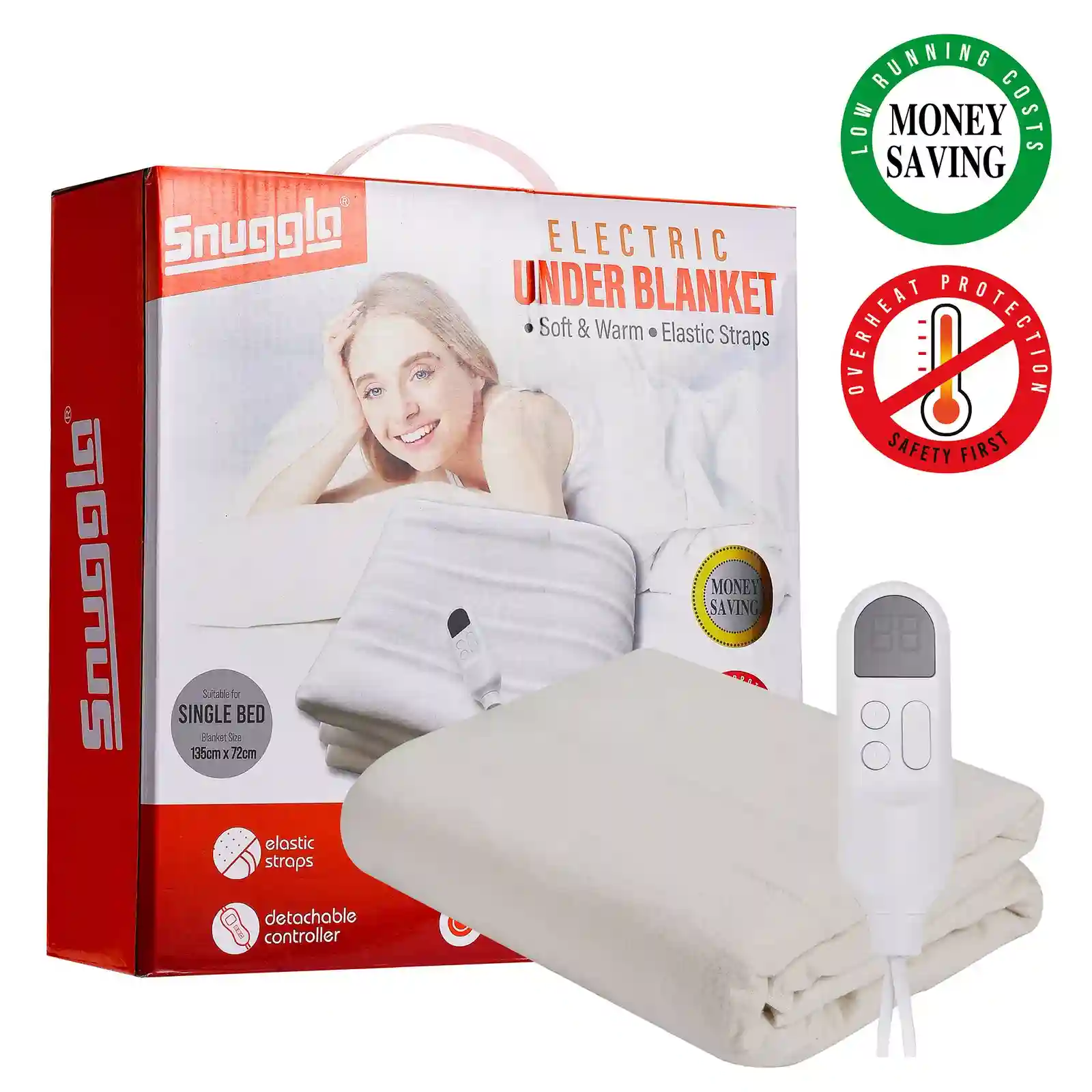 Electric Blanket Heated Under Blanket 10 Heat Settings Single Double King Size