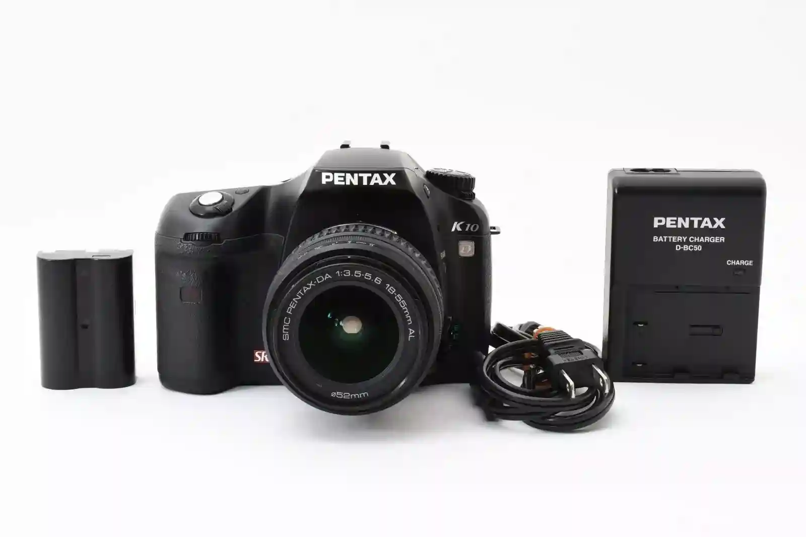 Pentax K10D Camera Black Body w/SMC Pentax-DA 18-55mm Lens From Japan Exce++#551