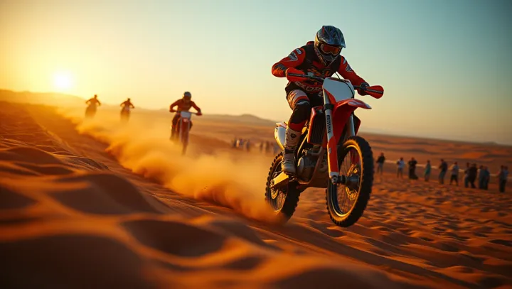 Desert Motocross: Riders Conquer Arid Terrains