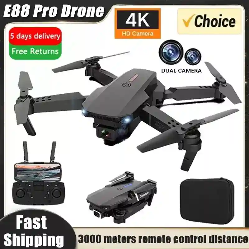 8K GPS Drone with HD Camera Drones WiFi FPV Foldable RC Quadcopter W/3Batteries