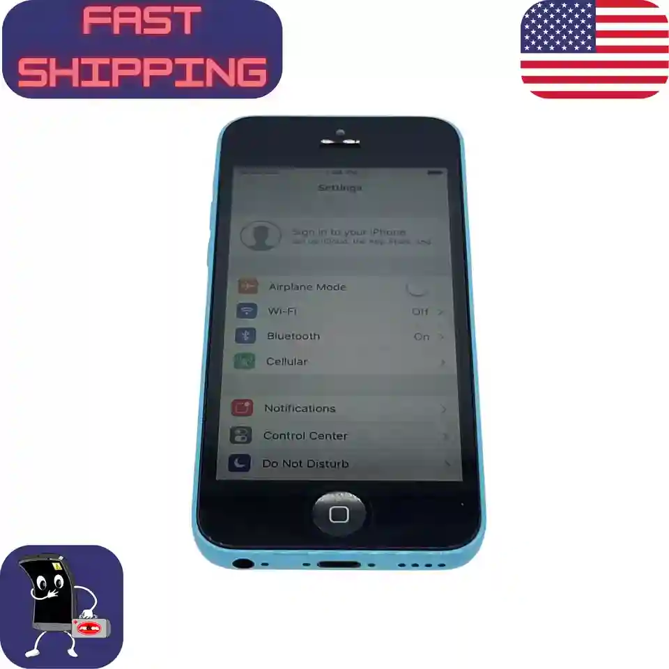 New ListingApple iPhone 5c - 16 GB - Blue (AT&T) iOS 10.3.3 - Minor LCD Defect See Desc