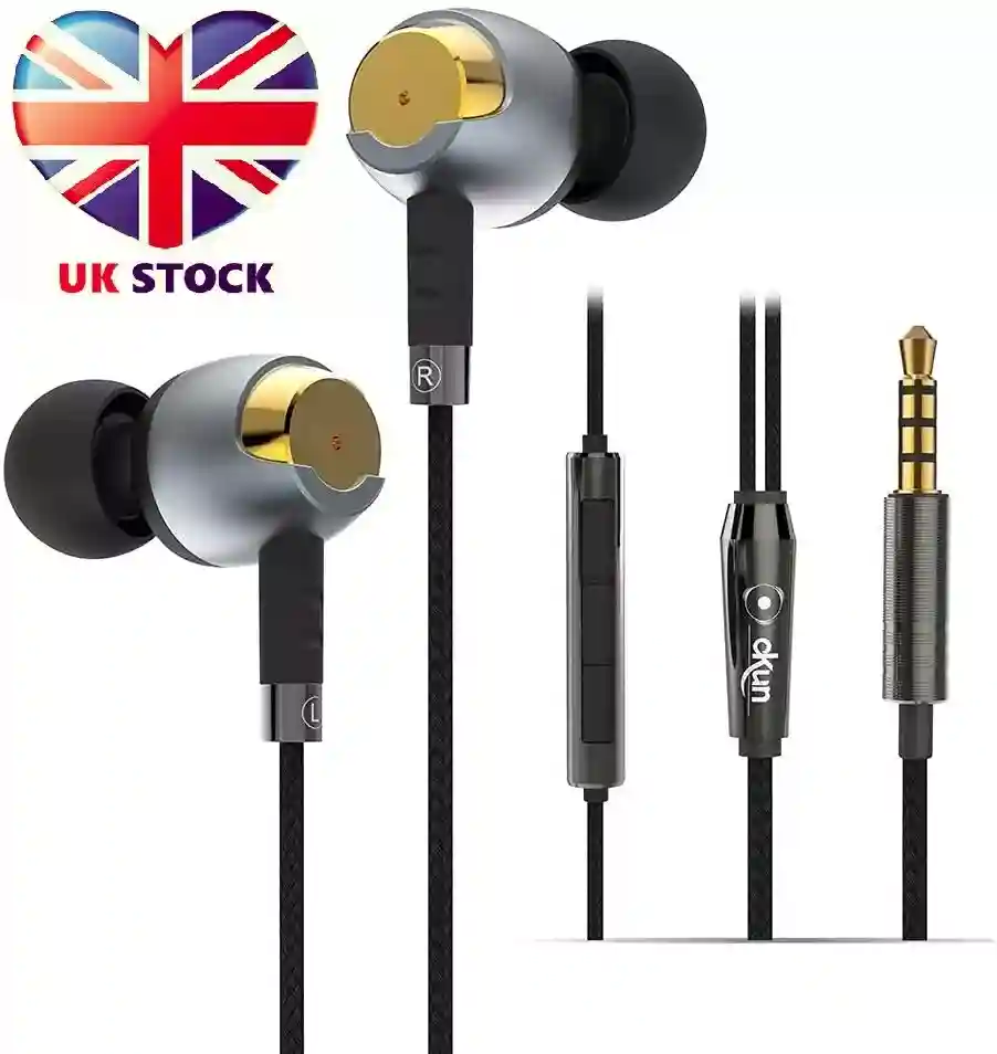 New ListingIn Ear Metal Earbuds with Mic and Volume Control Ergonomic Headphones Earphones