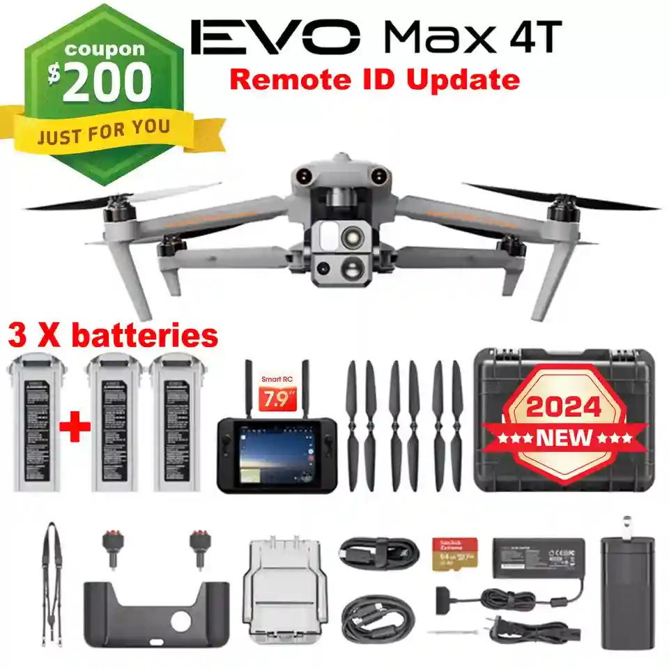 US STOCK! Autel EVO Max 4T Fly More Combo 8K HDR Thermal Drone Laser Rangefinder