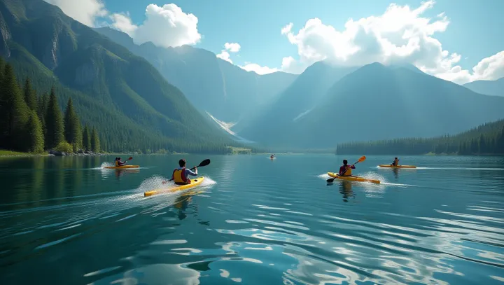 Gliding Over Tranquility: Canoe and Kayak