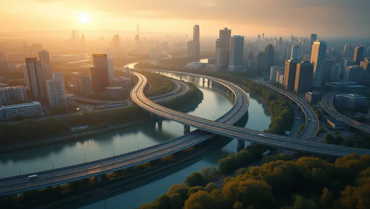Dòng chảy sống động của thời gian và đường Landmark