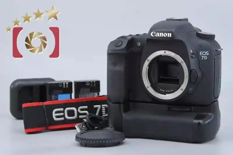 Excellent!! Canon EOS 7D 18.0 MP Digital SLRc Camera Body w/ BG-1E Battery Grip