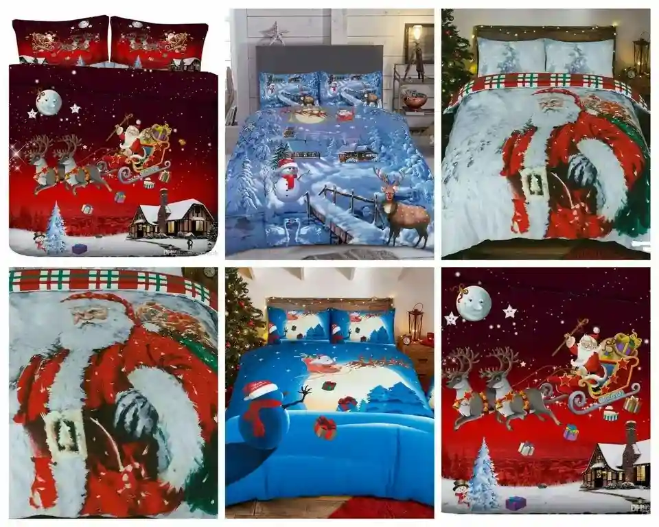 Christmas Xmas Duvet Cover Santa UK Bedding Set Pillow Cases All Sizes New Range