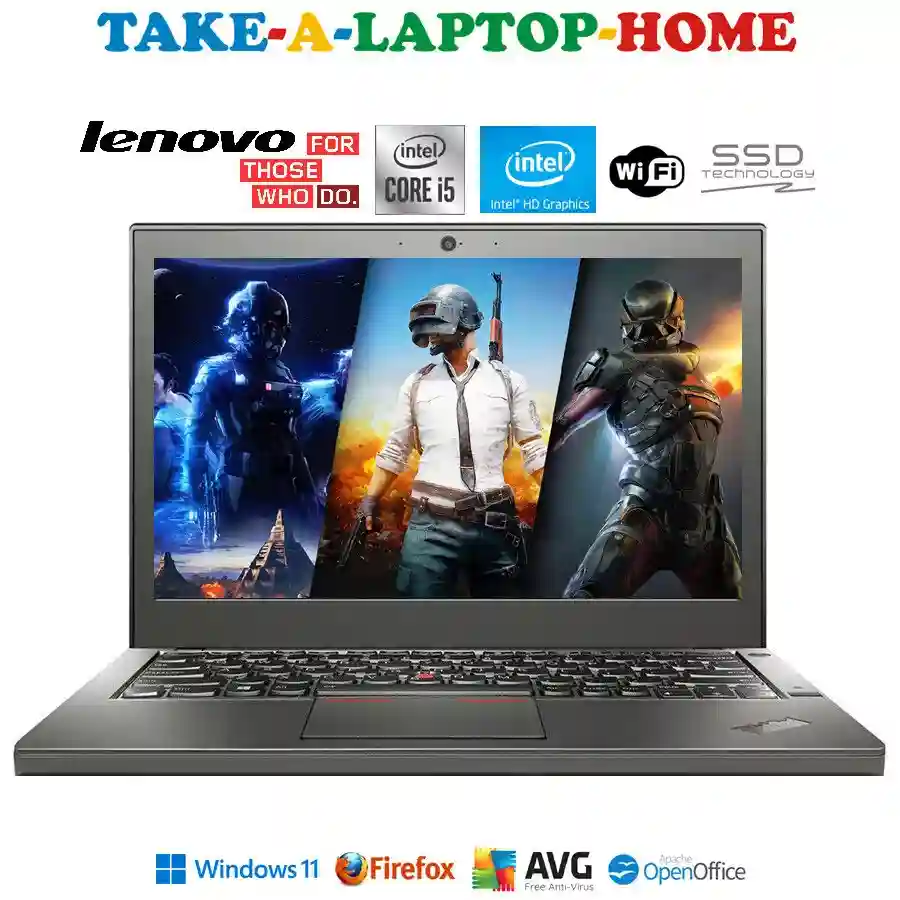 New ListingLenovo ThinkPad Windows11 Laptop i5 Gaming / Office Use 8Gb Ram 256Gb SSD 12.5"